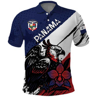 Personalized Panama Polo Shirt Harpy Eagle Bird Grunge Style