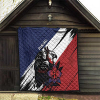 Panama Quilt Harpy Eagle Bird Grunge Style