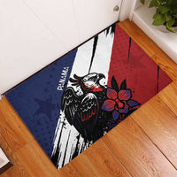 Panama Rubber Doormat Harpy Eagle Bird Grunge Style