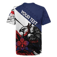 Personalized Panama Rugby Jersey Harpy Eagle Bird Grunge Style