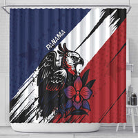 Panama Shower Curtain Harpy Eagle Bird Grunge Style