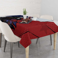 Panama Tablecloth Harpy Eagle Bird Grunge Style