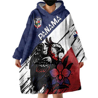 Personalized Panama Wearable Blanket Hoodie Harpy Eagle Bird Grunge Style
