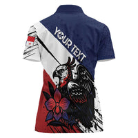 Personalized Panama Women Polo Shirt Harpy Eagle Bird Grunge Style