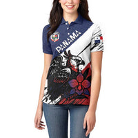 Personalized Panama Women Polo Shirt Harpy Eagle Bird Grunge Style