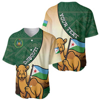 Personalized Djibouti Baseball Jersey Camel Holding Jabuuti Flag