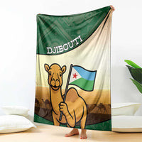Djibouti Blanket Camel Holding Jabuuti Flag