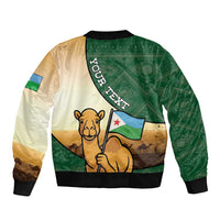 Personalized Djibouti Bomber Jacket Camel Holding Jabuuti Flag