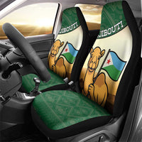Djibouti Car Seat Cover Camel Holding Jabuuti Flag