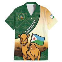 Personalized Djibouti Family Matching Mermaid Dress and Hawaiian Shirt Camel Holding Jabuuti Flag