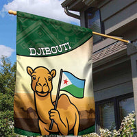 Djibouti Garden Flag Camel Holding Jabuuti Flag