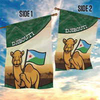 Djibouti Garden Flag Camel Holding Jabuuti Flag