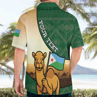 Personalized Djibouti Hawaiian Shirt Camel Holding Jabuuti Flag