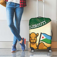 Djibouti Luggage Cover Camel Holding Jabuuti Flag