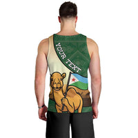 Personalized Djibouti Men Tank Top Camel Holding Jabuuti Flag