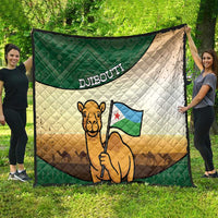 Djibouti Quilt Camel Holding Jabuuti Flag