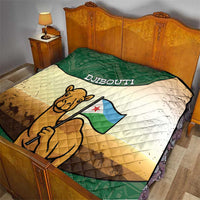 Djibouti Quilt Camel Holding Jabuuti Flag