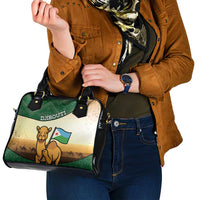 Djibouti Shoulder Handbag Camel Holding Jabuuti Flag