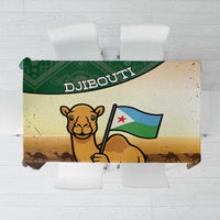 Djibouti Tablecloth Camel Holding Jabuuti Flag