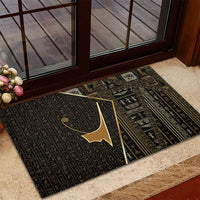 Egypt Deshret Crown Rubber Doormat Ancient Mythology Pharaoh With Pschent