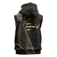 Egypt Deshret Crown Sleeveless Hoodie Ancient Mythology Pharaoh With Pschent