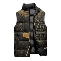 Egypt Deshret Crown Sleeveless Puffer Jacket Ancient Mythology Pharaoh With Pschent