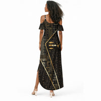 Egypt Deshret Crown Summer Maxi Dress Ancient Mythology Pharaoh With Pschent