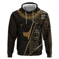 Egypt Deshret Crown Zip Hoodie Ancient Mythology Pharaoh With Pschent