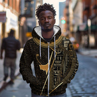 Egypt Deshret Crown Zip Hoodie Ancient Mythology Pharaoh With Pschent