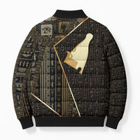 Egypt Hedjet Crown Bomber Puffer Jacket Ancient Mythology Upper Pharaoh