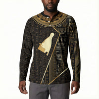 Egypt Hedjet Crown Button Sweatshirt Ancient Mythology Upper Pharaoh