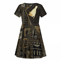 Egypt Hedjet Crown Kid Short Sleeve Dress Ancient Mythology Upper Pharaoh