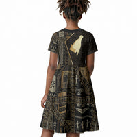 Egypt Hedjet Crown Kid Short Sleeve Dress Ancient Mythology Upper Pharaoh