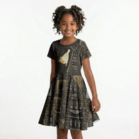 Egypt Hedjet Crown Kid Short Sleeve Dress Ancient Mythology Upper Pharaoh