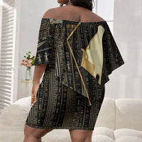 Egypt Hedjet Crown Off Shoulder Short Dress Ancient Mythology Upper Pharaoh