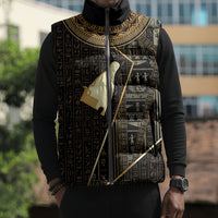Egypt Hedjet Crown Sleeveless Puffer Jacket Ancient Mythology Upper Pharaoh