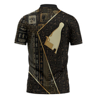 Egypt Hedjet Crown Zipper Polo Shirt Ancient Mythology Upper Pharaoh