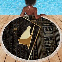 Egypt Pschent Crown Beach Blanket Ancient Mythology Unified Pharaoh
