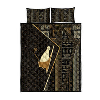 Egypt Pschent Crown Quilt Bed Set Ancient Mythology Unified Pharaoh