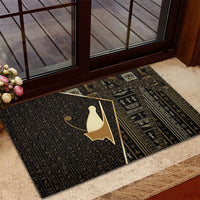 Egypt Pschent Crown Rubber Doormat Ancient Mythology Unified Pharaoh