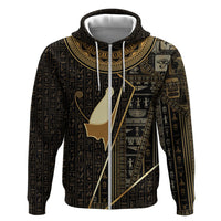 Egypt Pschent Crown Zip Hoodie Ancient Mythology Unified Pharaoh