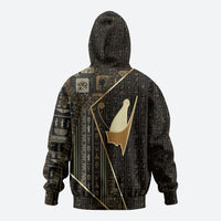 Egypt Pschent Crown Zip Hoodie Ancient Mythology Unified Pharaoh