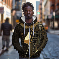 Egypt Pschent Crown Zip Hoodie Ancient Mythology Unified Pharaoh