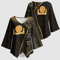 Egypt Akhet Kimono Sleeve Blouse Ancient Mythology Horizon Sun Disk
