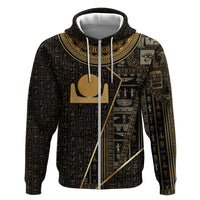 Egypt Akhet Zip Hoodie Ancient Mythology Horizon Sun Disk
