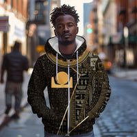 Egypt Akhet Zip Hoodie Ancient Mythology Horizon Sun Disk