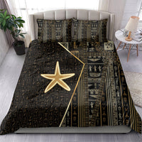 Egypt Seba Bedding Set Ancient Mythology Golden Star Royal