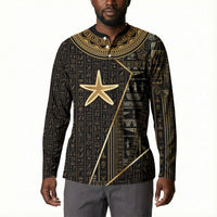 Egypt Seba Button Sweatshirt Ancient Mythology Golden Star Royal