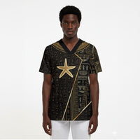 Egypt Seba Scrub Top Ancient Mythology Golden Star Royal