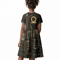 Egypt Shen Ring Kid Short Sleeve Dress Ancient Mythology Eternally Protecting